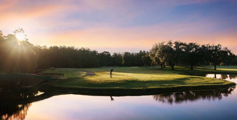 golf-sunset